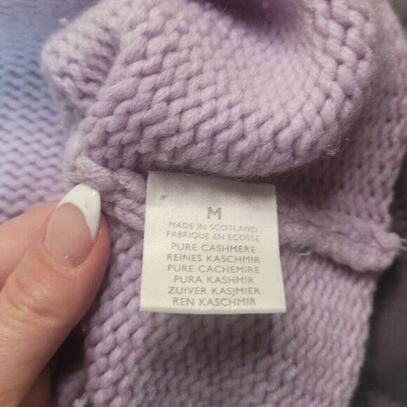 💜 VTG Alice Collins 100% Cashmere V-Neck Sweater – Made in Scotland – Lilac – M - Picture 5 of 6